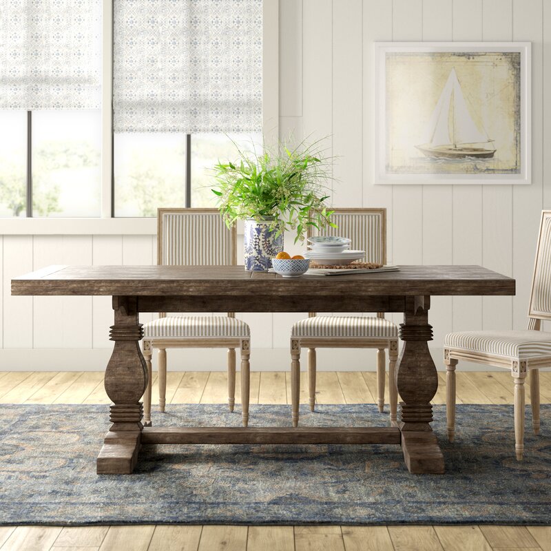 Olson Pine Solid Wood Dining Table & Reviews | Birch Lane